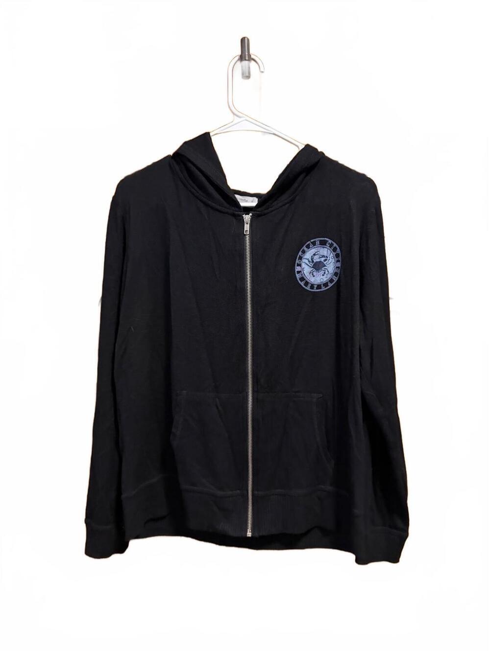 Ocean Drive Black Zip Up Hoodie Large